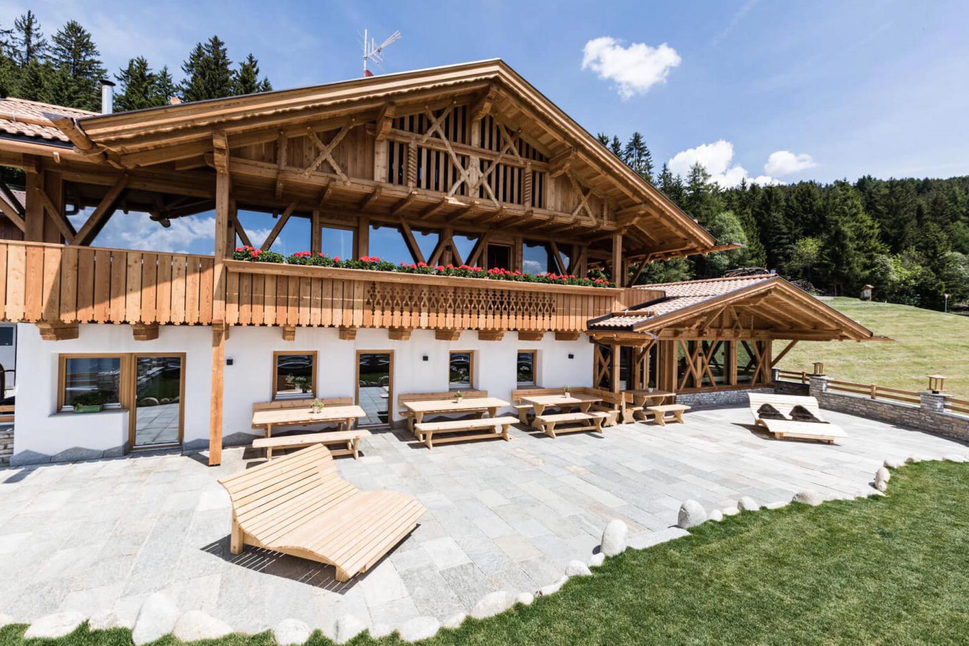 Boerderij met dieren in de bergen van Trentino