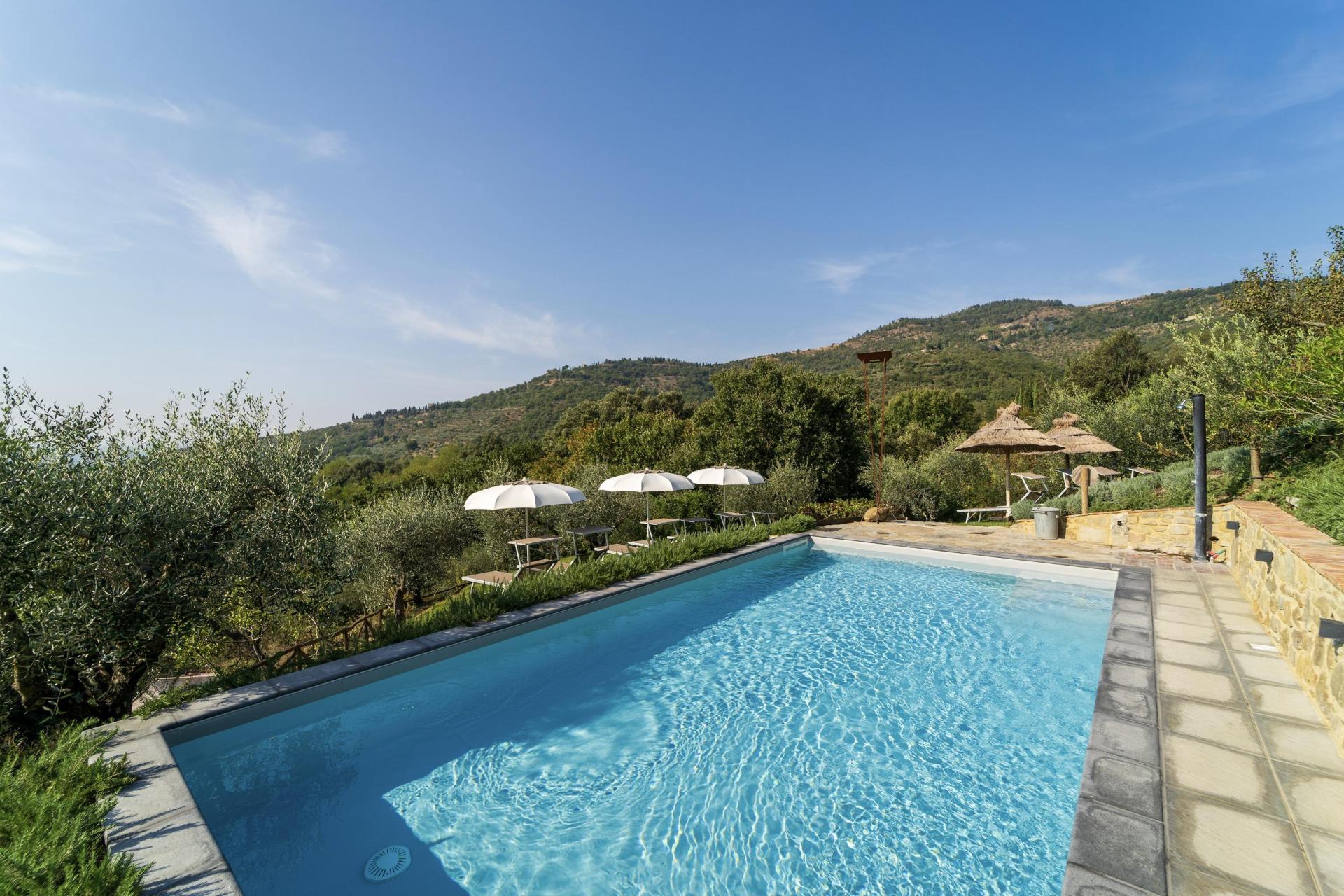 Knusse agriturismo bij Cortona met panoramisch uitzicht