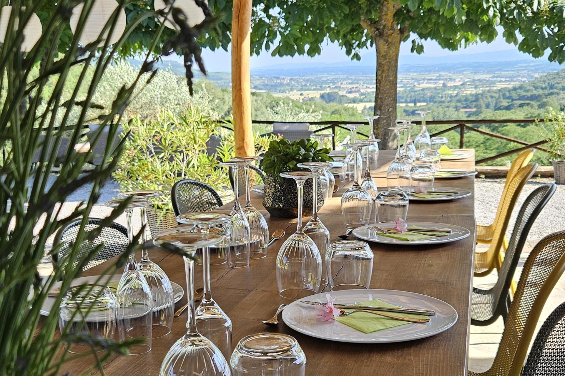 Knusse agriturismo bij Cortona met panoramisch uitzicht