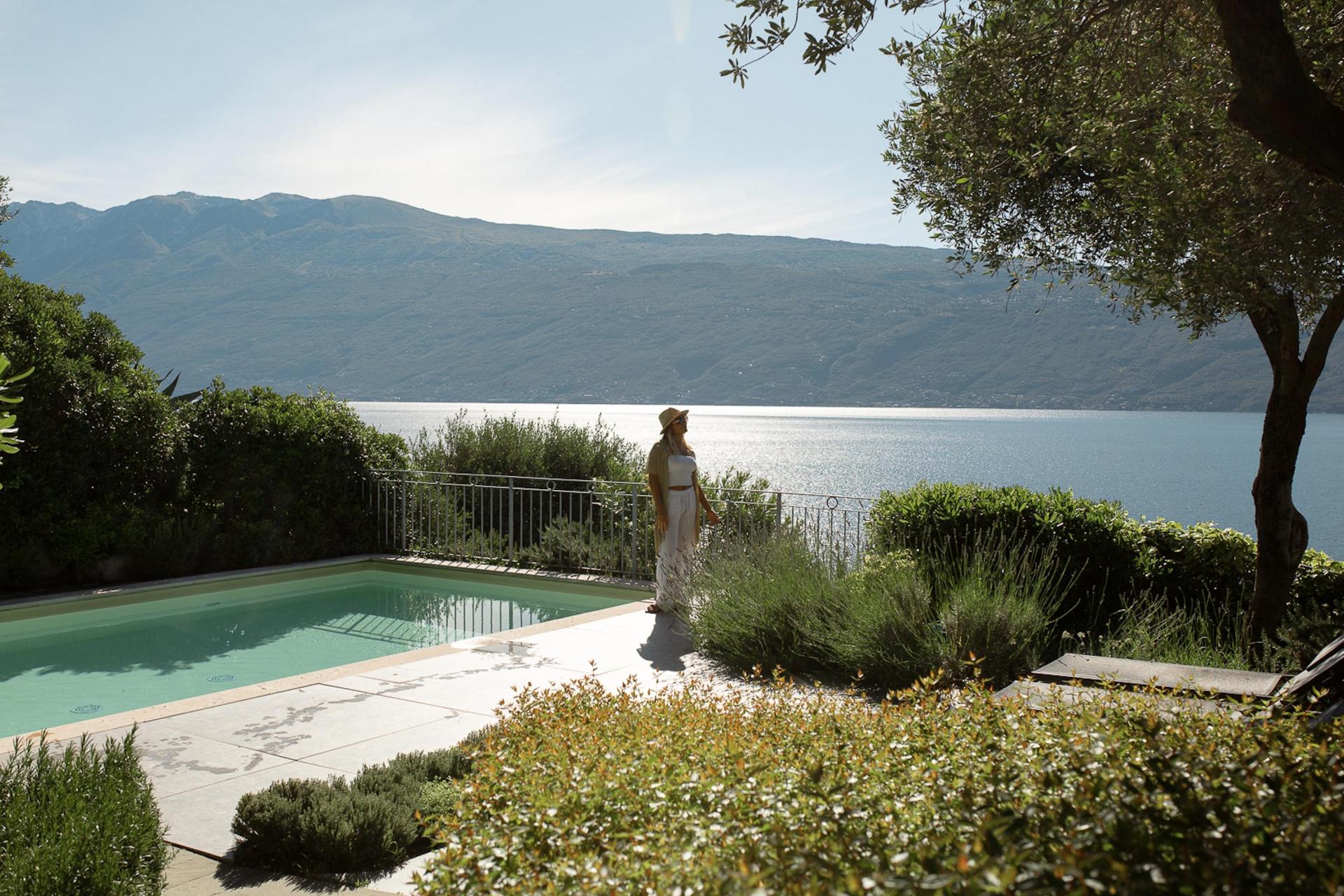 Agriturismo Gardameer, uitzicht op het meer en golfbaan